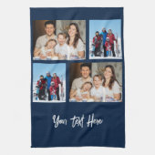 Eenvoudige 4 fotocollage | U kunt de achtergrond w Theedoek (Verticaal)