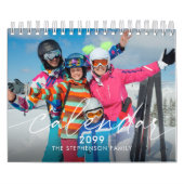 Eenvoudige 4 foto's per maand 2026 Jaaroverzicht Kalender (Hoes)