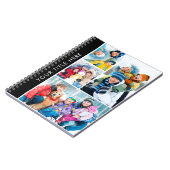 Eenvoudige 4 Photo Collage Gepersonaliseerde Aange Notitieboek (Linkerzijde)