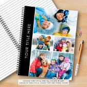 Eenvoudige 4 Photo Collage Gepersonaliseerde Aange Notitieboek