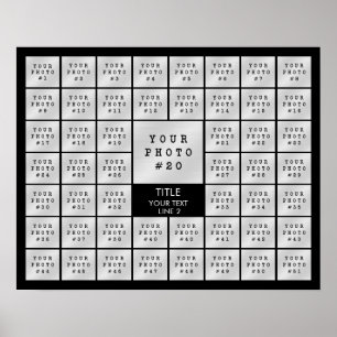 Eenvoudige 51-foto-Collage Aangepaste Aangepaste K Poster