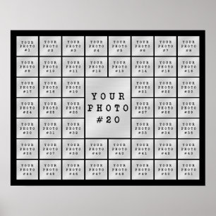 Eenvoudige 51-foto-Collage Aangepaste Aangepaste K Poster