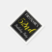 Eenvoudige, 52e verjaardag met aangepaste naam servet (Hoek)