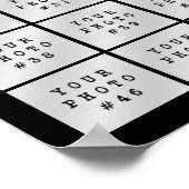 Eenvoudige 53 foto collage op maat kleur poster (Hoek)