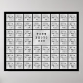 Eenvoudige 53 foto collage op maat kleur poster (Voorkant)