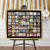 Eenvoudige 55 foto collage Aangepaste kleur Poster