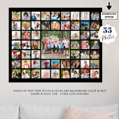 Eenvoudige 55 foto collage op maat kleur poster
