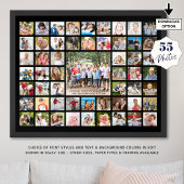 Eenvoudige 55 foto collage op maat kleur poster