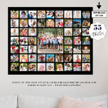 Eenvoudige 55 fotocollage aangepaste kleur poster<br><div class="desc">Creëer A Photo Memories poster print in uw kleurkeuze met behulp van deze eenvoudig te uploaden sjabloon voor fotocollage met 55 vierkante afbeeldingen en uw gepersonaliseerde tekst in uw keuze van letterstijlen en kleuren op het centrale afbeelding en de keuze van de achtergrondkleur. Maak betekenisvolle geschenken en koepels voor een...</div>