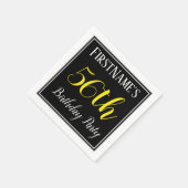 Eenvoudige, 56e verjaardag met aangepaste naam servet (Hoek)