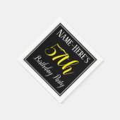 Eenvoudige, 57e verjaardag met aangepaste naam servet (Hoek)