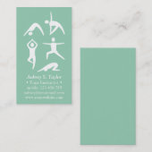 Eenvoudige 5 Beginner Yoga Poses Instructeur Visitekaartje (Voorkant / Achterkant)