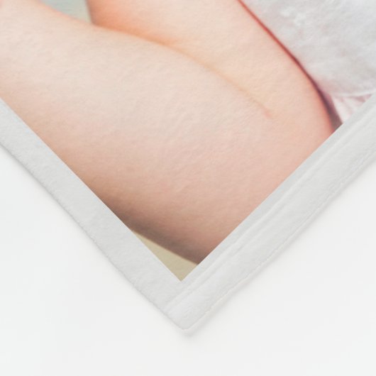 Eenvoudige 5 foto collage gepersonaliseerd fleece deken (Hoek)