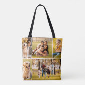 Eenvoudige 5 foto collage tote bag (Achterkant)