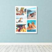 Eenvoudige 5 fotocollage canvas afdruk (Insitu (Houten vloer))