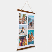 Eenvoudige 5 fotocollage hangend wandkleed (Gebogen)