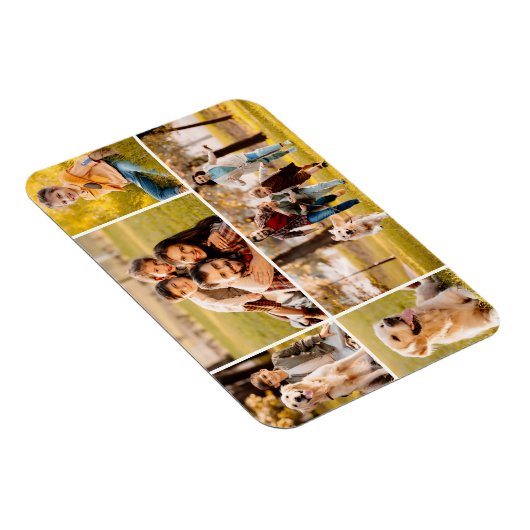 Eenvoudige 5 fotocollage magneet (Rechterzijde)