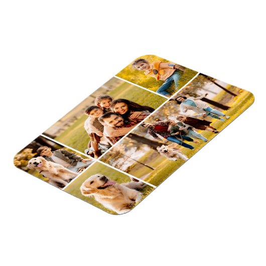 Eenvoudige 5 fotocollage magneet (Linkerzijde)