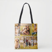 Eenvoudige 5 fotocollage tote bag (Voorkant)