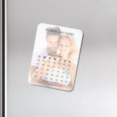 Eenvoudige 5-rij kalender foto bespaart de datum b magneet