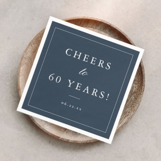 Eenvoudige 60e verjaardag servet