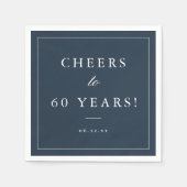 Eenvoudige 60e verjaardag servet (Voorkant)