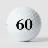 Eenvoudige 60e verjaardag Titleist Pro V1 Golfballen (Voorkant)