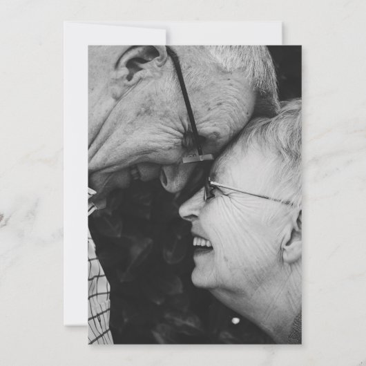 Eenvoudige 60th Wedding Jubileum Uitnodiging Kaart (Achterkant)