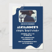 Eenvoudige 63e verjaardagsuitnodigingen Mannen Pho Kaart (Voorkant)