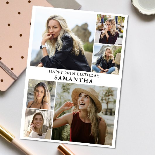 Eenvoudige 6 collage | Foto Willekeurige leeftijd  Kaart