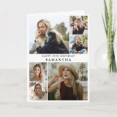 Eenvoudige 6 collage | Foto Willekeurige leeftijd  Kaart (Voorkant)