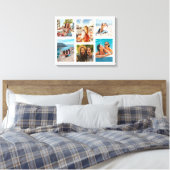 Eenvoudige 6 fotocollage canvas afdruk (Insitu (Slaapkamer))