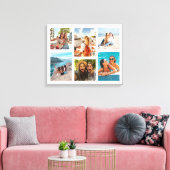 Eenvoudige 6 fotocollage canvas afdruk (Insitu (Woonkamer))