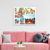 Eenvoudige 6 fotocollage canvas afdruk (Insitu (Woonkamer))