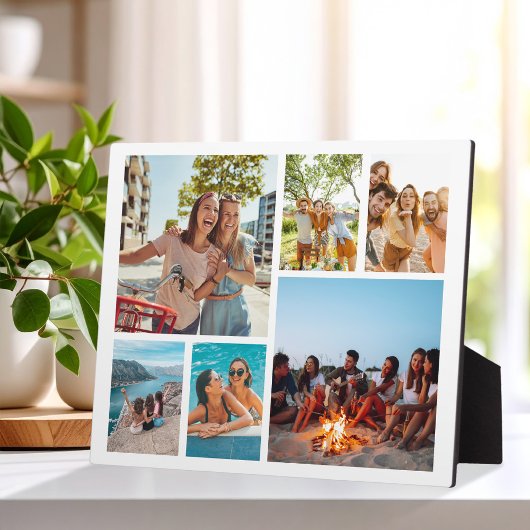 Eenvoudige 6 fotocollage fotoplaat