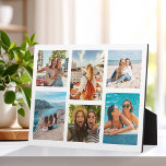Eenvoudige 6 fotocollage fotoplaat<br><div class="desc">Creëer uw eigen gepersonaliseerde foto collage plaque home decor. Voeg 6 van uw favoriete afbeeldingen en aangepaste kleur achtergrond toe aan dit moderne sjabloon ontwerp.</div>