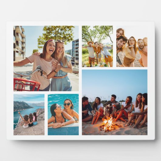 Eenvoudige 6 fotocollage fotoplaat (Voorkant)