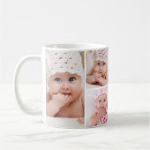 Eenvoudige 6 fotocollage koffiemok (Links)