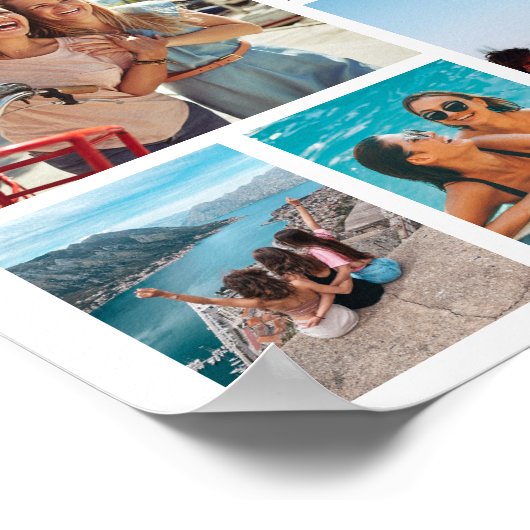 Eenvoudige 6 fotocollage poster (Hoek)
