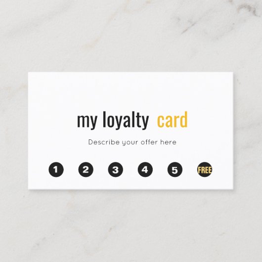 Eenvoudige 6-punts klantenlogo klantenkaartje (Voorkant)