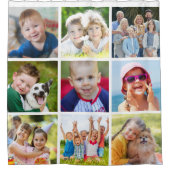Eenvoudige 6 vierkante fotocollage douchegordijn (Voorkant)