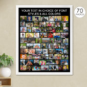 Eenvoudige 70 Foto Collage Aangepast Gepersonalise Poster