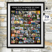 Eenvoudige 70 Foto Collage Aangepast Persoonlijk Poster