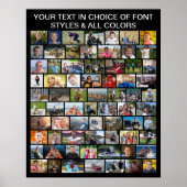 Eenvoudige 70 Foto Collage Maatwerk Persoonlijk Poster (Voorkant)