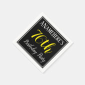 Eenvoudige, 76e verjaardag met aangepaste naam servet (Hoek)