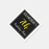 Eenvoudige, 7e verjaardag met aangepaste naam servet (Hoek)