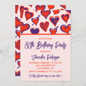 Eenvoudige 80e verjaardag uitnodigingen Glam Schat (Voorkant / Achterkant)