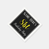 Eenvoudige 81e verjaardag met aangepaste naam servetten (Hoek)