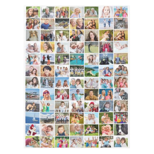 Eenvoudige 84-fotocollage tafelkleed (Voorkant)