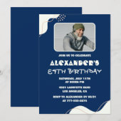 Eenvoudige 84e verjaardagsuitnodigingen Mannen Pho Kaart (Voorkant / Achterkant)